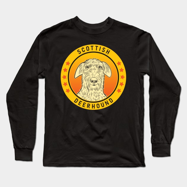 Scottish Deerhound Dog Portrait Long Sleeve T-Shirt by millersye